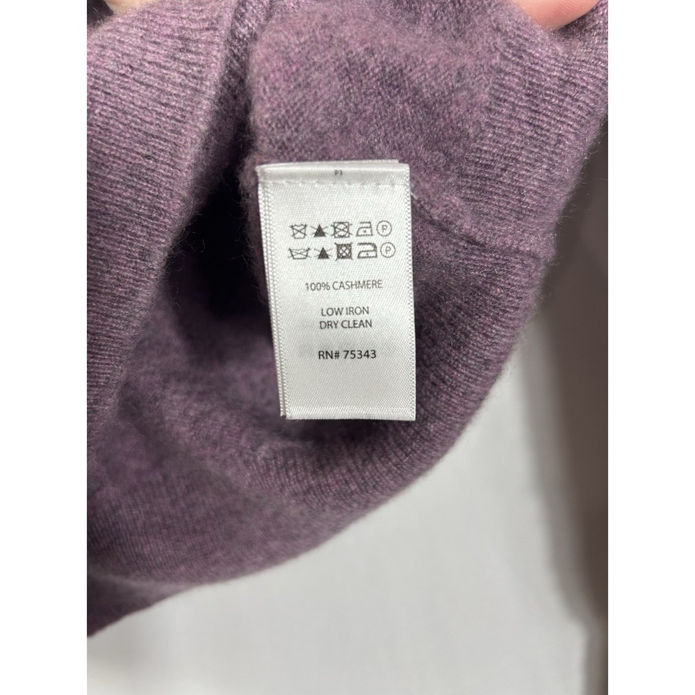 Tahari 2‎ PLY 100% Cashmere Sweater YOUTH Girls Size M Purple Luxe Long Sleeve - Picture 4 of 8